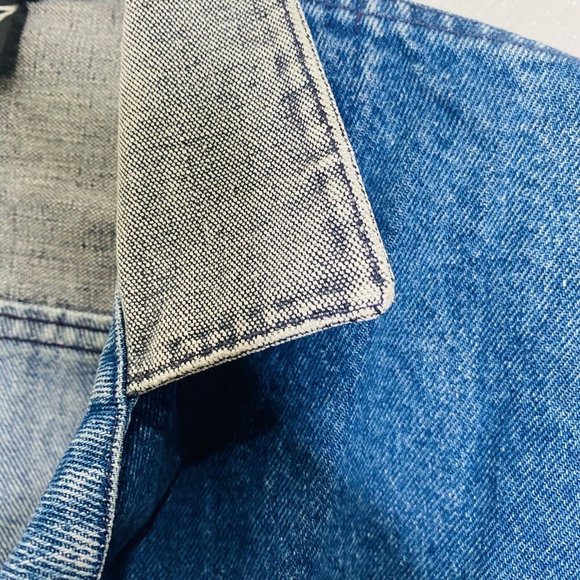 Ciotti Denim Vtg Jean Jacket Bomber Sz M Y2K Color Block Skater Streetwear 80s - Picture 9 of 13
